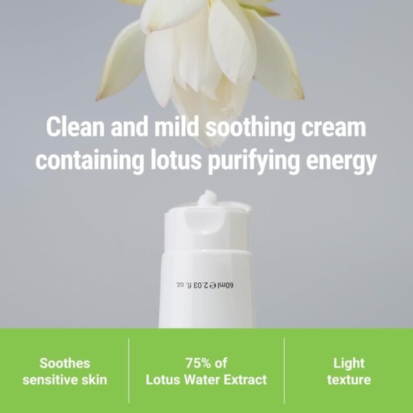 [ROVECTIN] Clean Lotus Water Cream 60ml - Image 5