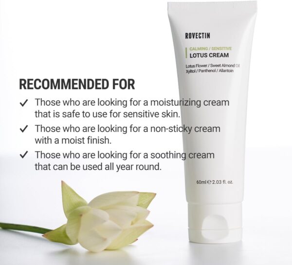 [ROVECTIN] Clean Lotus Water Cream 60ml - Image 4