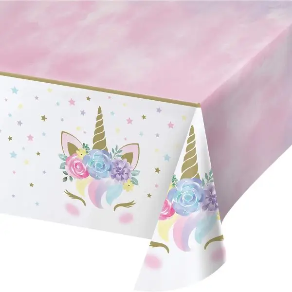 Party Creatrions PC343962 Unicorn Plastic Tablecover-1 Pc