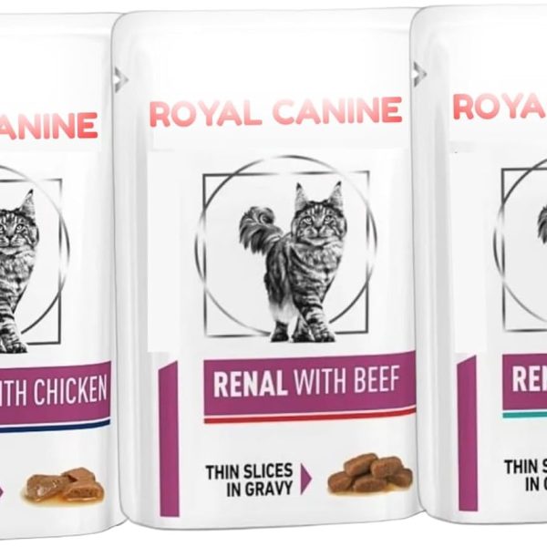CD Canin Renal Cat Food Wet Veterinary 3 Box of Chicken Beef Fish Feline Kidney Total of 12 x 85g