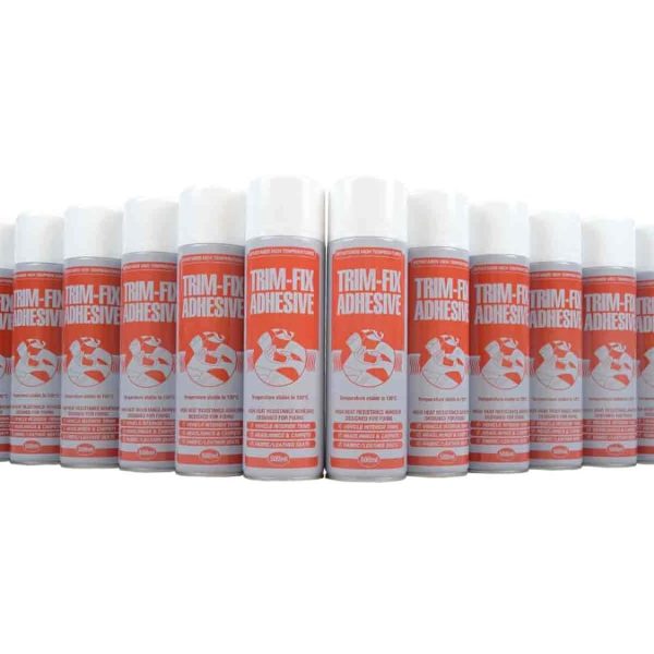 Trim Fix 12x 500ml High Temperature Adhesive Glue Spray for Van Lining Headlining